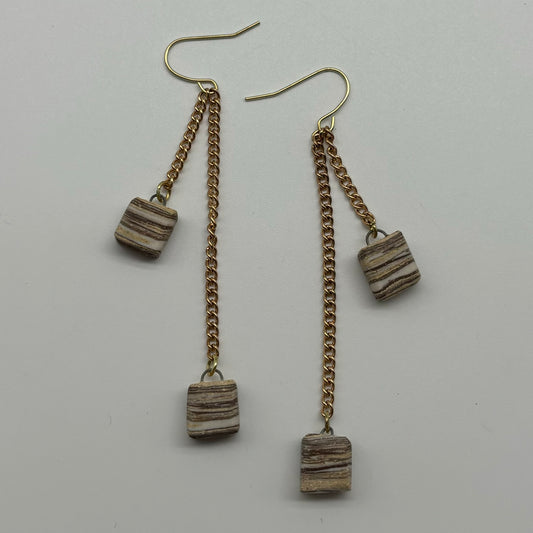 Mini Wood Grain Earrings