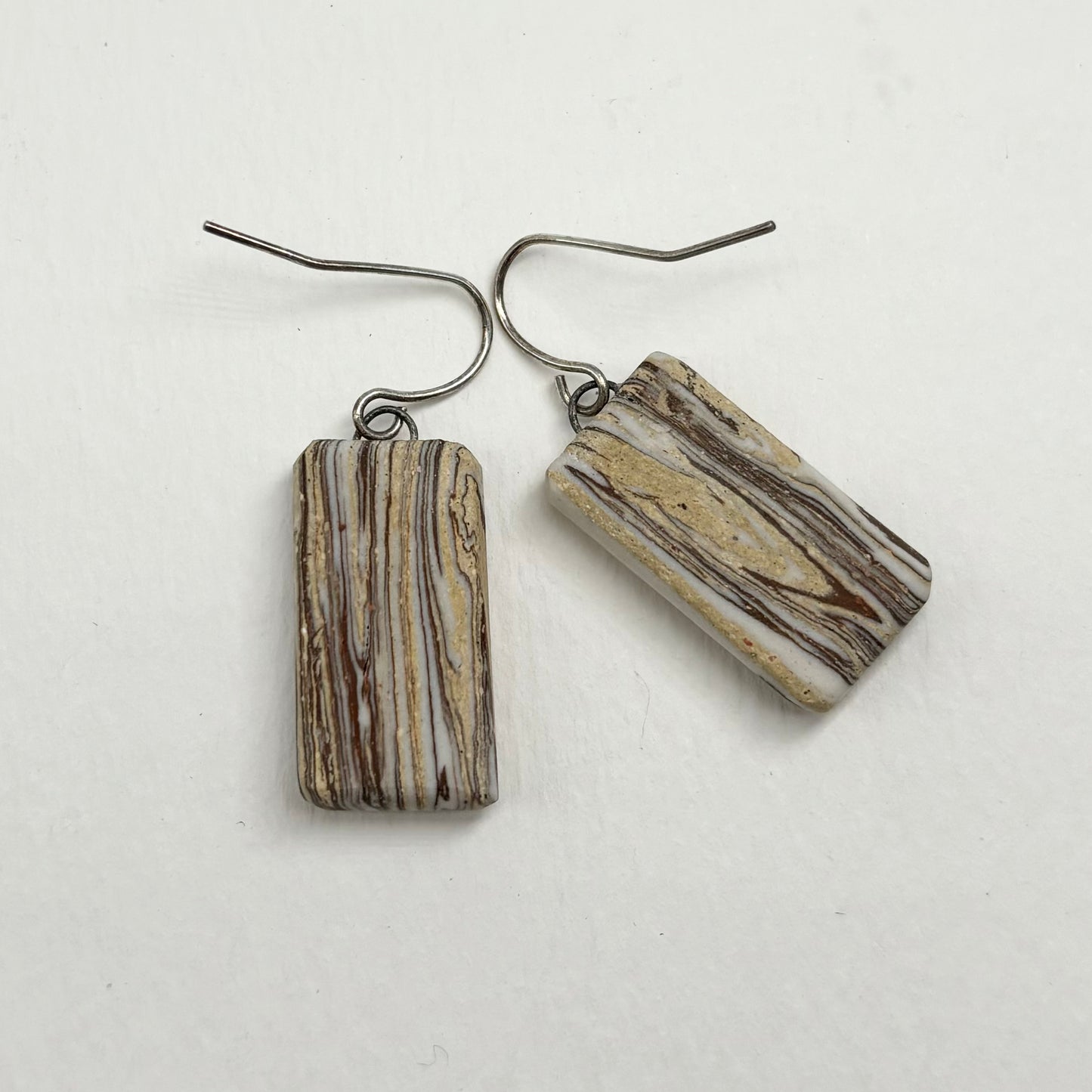 Polished Wood Grain Earrings