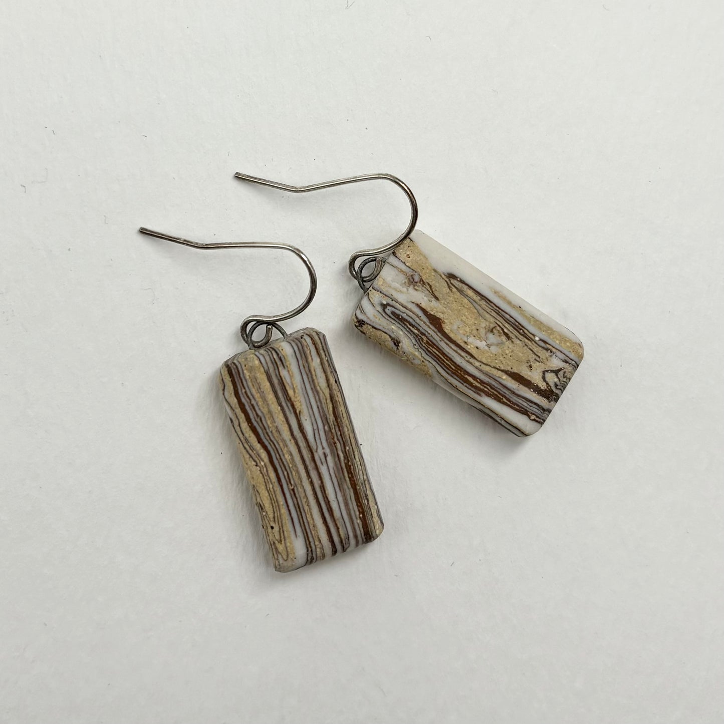 Polished Wood Grain Earrings